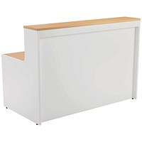 Jemini Two-Tone Reception Unit, 1400x800x740mm, Oak & White Jemini Two-Tone Reception Unit, 1400x800x740mm, Oak & White