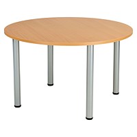 Jemini Circular Meeting Table, 1200x1200mm, Beech