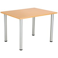 Jemini Rectangular Meeting Table, 1200x800mm, Beech