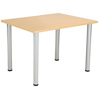 Jemini Rectangular Meeting Table, 1200x800mm, Oak