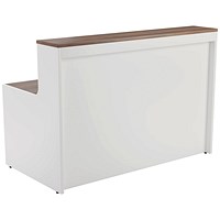 Jemini Two-Tone Reception Unit, 1400x800x740mm, Walnut & White Jemini Two-Tone Reception Unit, 1400x800x740mm, Walnut & White