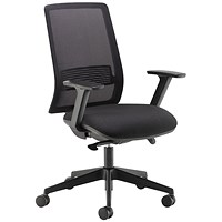 Cappela Nuevo Mesh Chair, Height Adjustable Arms, Black