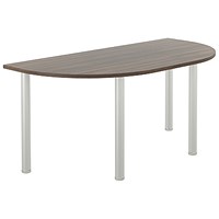 Jemini Semi Circular Multipurpose Table, 1600x800x730mm, Walnut