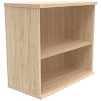 Polaris Desk High Bookcase, 1 Shelf, 730mm High, Oak