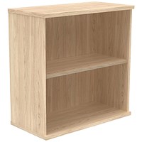 Polaris Low Bookcase, 1 Shelf, 816mm High, Oak