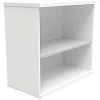 Polaris Desk High Bookcase, 1 Shelf, 730mm High, White