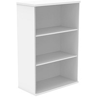 Polaris Medium Bookcase, 2 Shelves, 1204mm High, White