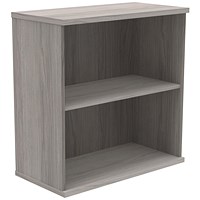 Polaris Low Bookcase, 1 Shelf, 816mm High, Grey Oak