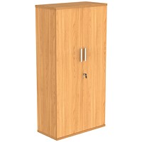 Polaris Tall Cupboard, 3 Shelves, 1592mm High, Beech