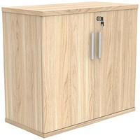 Polaris Desk High Cupboard, 1 Shelf, 730mm High, Oak