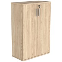 Polaris Medium Cupboard, 2 Shelves, 1204mm High, Oak