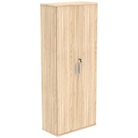 Polaris Extra Tall Cupboard, 4 Shelves, 1980mm High, Oak