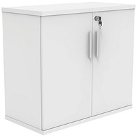 Polaris Desk High Cupboard, 1 Shelf, 730mm High, White