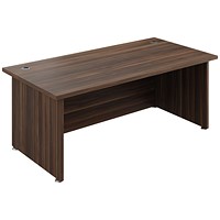 Avior Bow Fronted 1800mm Executive Desk, Dark Walnut