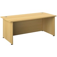 Avior Bow Fronted 1800mm Executive Desk, Oak Avior Bow Fronted 1800mm Executive Desk, Oak