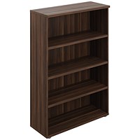 Avior Executive Tall Bookcase, 3 Shelves, 1560mm High, Walnut