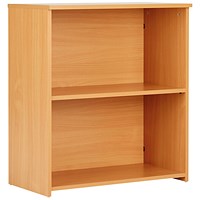 Serrion Premium Low Bookcase, 1 Shelf, 800mm High, Beech