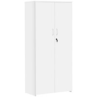Serrion Premium Tall Wooden Cupboard, 2 Shelves, 1600mm High, Oak