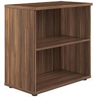 Jemini Low Wooden Bookcase, 1 Shelf, 800mm High, Walnut