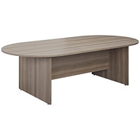 Jemini D-End Meeting Table 1800x1000x730mm Grey Oak
