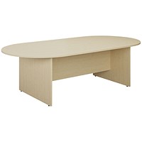 Jemini D-End Meeting Table, 1800mm, Maple