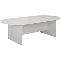 Jemini D-End Meeting Table, 1800mm, White