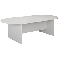 Jemini D-End Meeting Table 1800x1000x730mm White