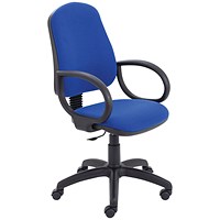 Jemini Teme Medium Back Chair with Fixed Arms 640x640x1010-1140mm Royal Blue