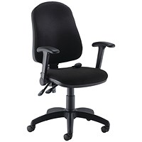 Jemini Intro High Back Posture Chair with Folding Arms 640x640x990-1160mm Black
