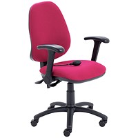 Jemini Intro High Back Posture Chair with Folding Arms 640x640x990-1160mm Claret