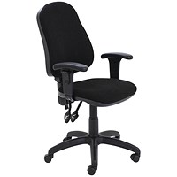 First Calypso Operator Chair with Adjustable Arms, Black