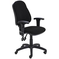 First Calypso Operator Chair with Adjustable Arms 640x640x985-1175mm Black