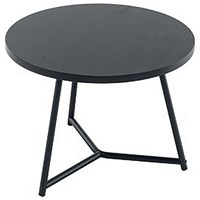 Jemini Trinity Round Table, 600mm Diameter, 435mm High, Black