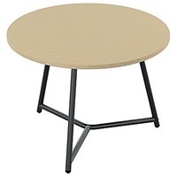 Jemini Trinity Round Table, 600mm Diameter, 435mm High, Maple