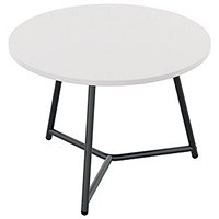 Jemini Trinity Round Table, 600mm Diameter, 435mm High, White