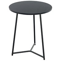 Jemini Trinity Round Table, 600mm Diameter, 735mm High, Black