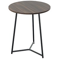 Jemini Trinity Round Table, 600mm Diameter, 735mm High, Walnut