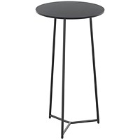Jemini Trinity Round Table, 600mm Diameter, 1110mm High, BlacK