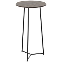 Jemini Trinity Round Table, 600mm Diameter, 1110mm High, Walnut
