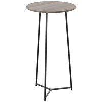 Jemini Trinity Round Table, 600mm Diameter, 1110mm High, Grey Oak