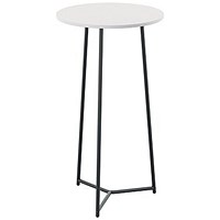 Jemini Trinity Round Table, 600mm Diameter, 1110mm High, White