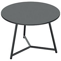 Jemini Trinity Round Table, 800mm Diameter, 435mm High, Black