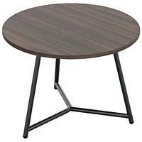 Jemini Trinity Round Table, 800mm Diameter, 435mm High, Walnut