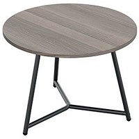 Jemini Trinity Round Table, 800mm Diameter, 435mm High, Grey Oak