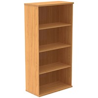 Astin Tall Bookcase, 3 Shelves, 1592mm High, Beech Astin Tall Bookcase, 3 Shelves, 1592mm High, Beech