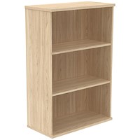 Astin Medium Bookcase, 2 Shelves, 1204mm High, Oak