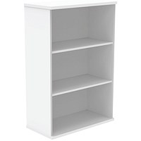 Astin Medium Bookcase, 2 Shelves, 1204mm High, White