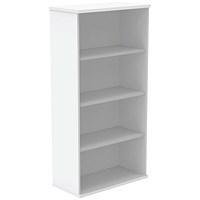 Astin Tall Bookcase, 3 Shelves, 1592mm High, White