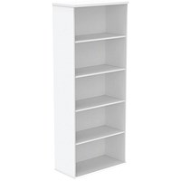 Astin Extra Tall Bookcase, 4 Shelves, 1980mm High, White Astin Extra Tall Bookcase, 4 Shelves, 1980mm High, White