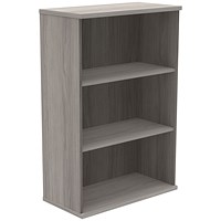 Astin Medium Bookcase, 2 Shelves, 1204mm High, Grey Oak